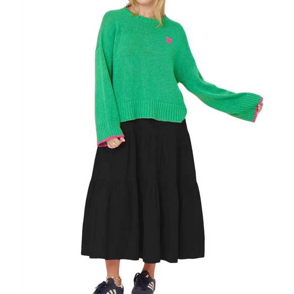 NEW KERRI ROSENTHAL summer sweater in green - Picture 3 of 3